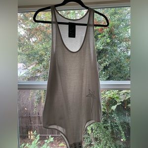 Rick Owens x Champion Bodysuit Snap Tank Oyster colorway size S!